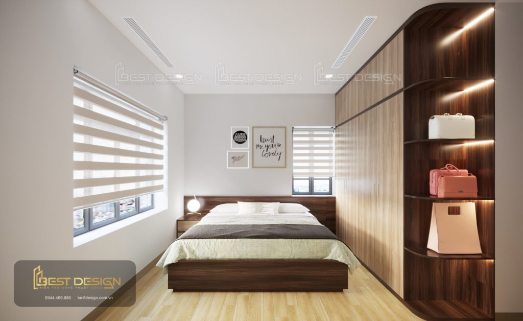 Phòng ngủ thiết kế tối giản nhưng đầy đủ công năng