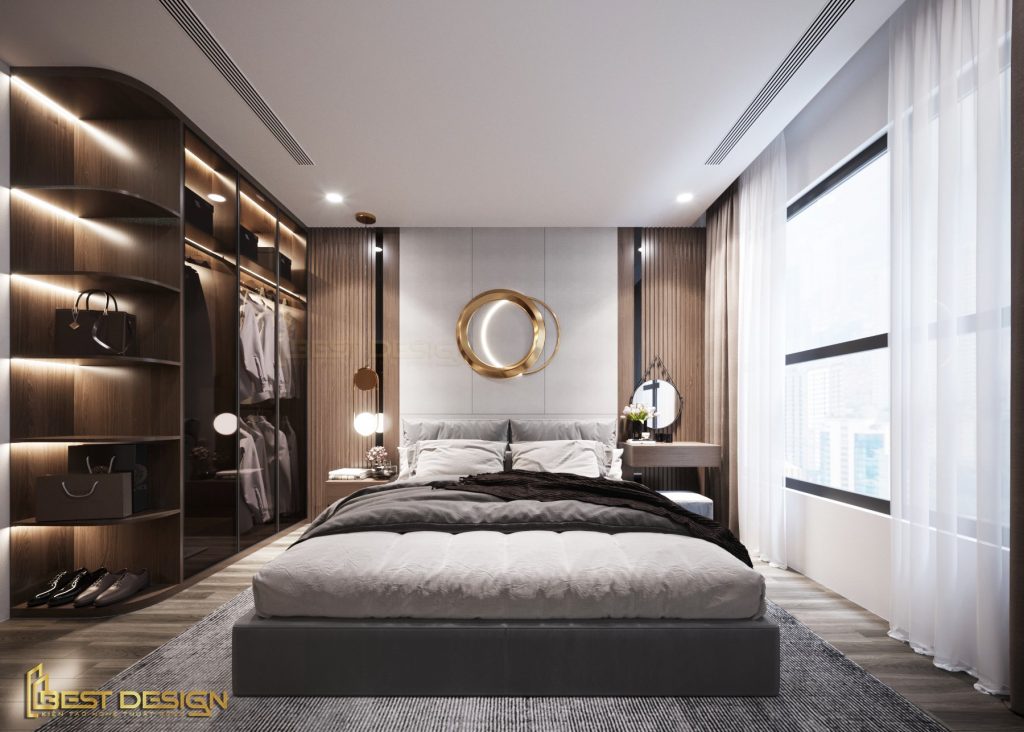Thiết kế phòng ngủ với sự kết hợp hài hòa của nội thất