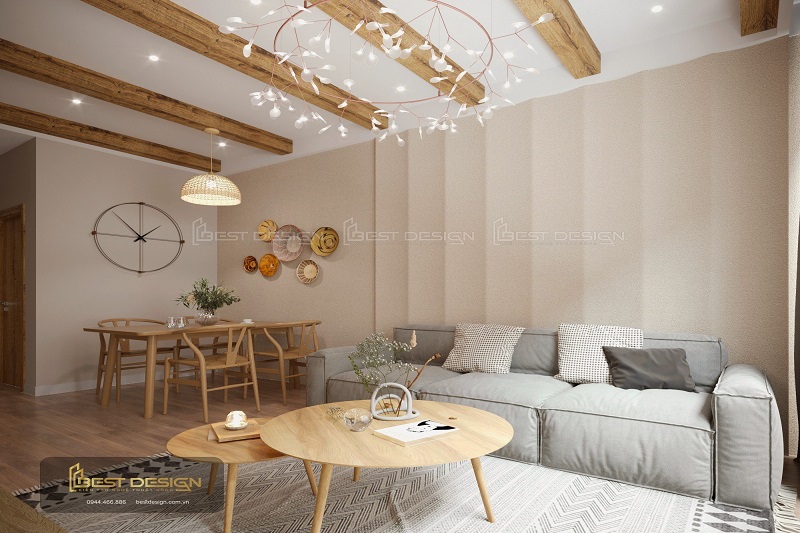 Thiết kế căn hộ chung cư Rubik Mipec 360 phong cách Wabi sabi